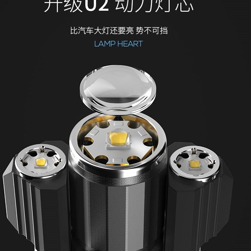 led山地自行车灯前灯单车灯强光充电超亮夜骑骑行装备配件手电筒