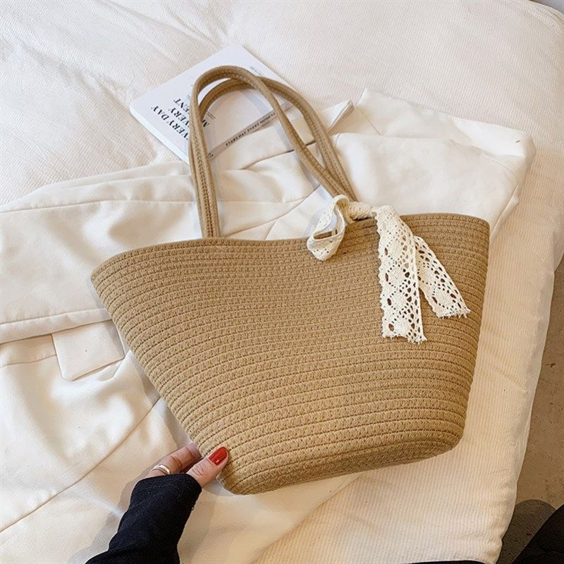 法式编织包女2024夏季新款时尚草编沙滩包大容量菜篮子单肩水桶包,箱包皮具/热销女包/男包,通用款女包,淘宝优惠券,粉丝福利购,淘宝优惠卷