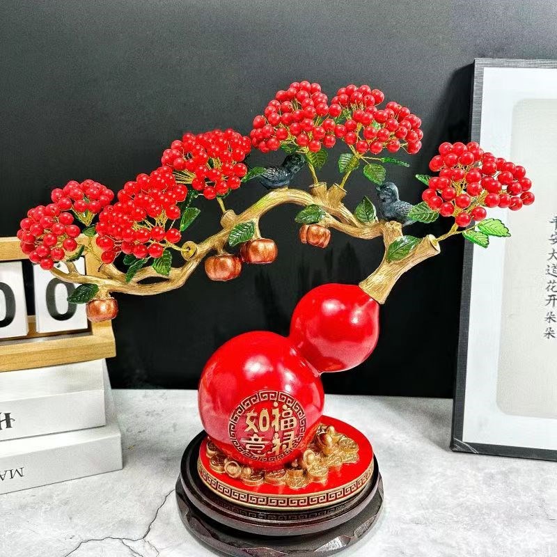 发财果手工diy制作材料家居饰品摆件仿玉招财T树材料包发财树