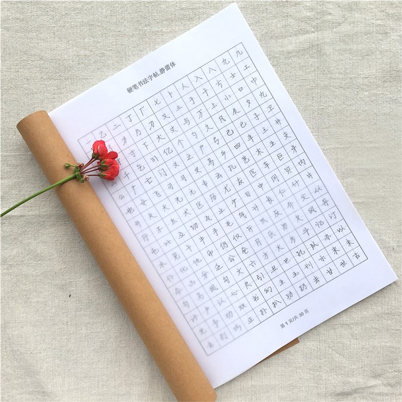 鲸落体临摹字帖徐k静蕾体练字硬笔书法钢笔常用字奶酪体田英章楷