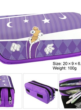 zin Diil iu神奇数字马戏团笔袋层大容量帆布