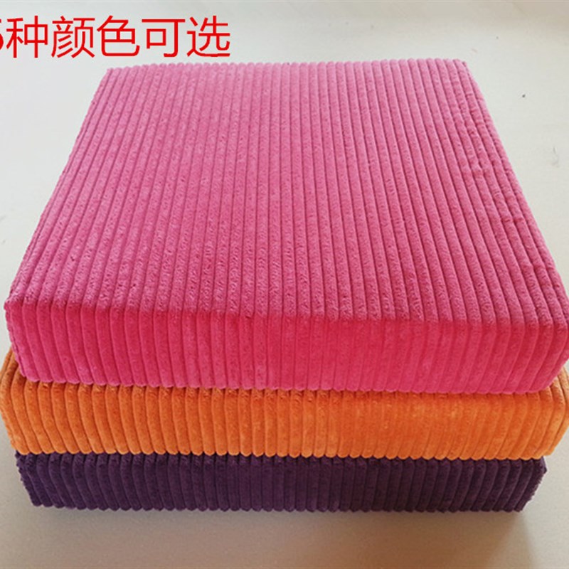 定制大号条纹灯芯毛绒增高椅垫沙发海绵坐垫加厚飘窗4S5x45X8cm