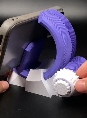 升级款可旋转3D打印手支架可调角度齿轮手机支架落地创意旋转桌面