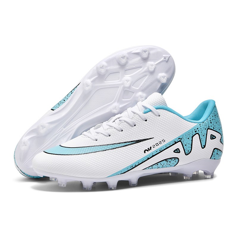 足球鞋男女成人青少年学生防滑皮面草坪碎钉TF长短T钉AG比赛训练