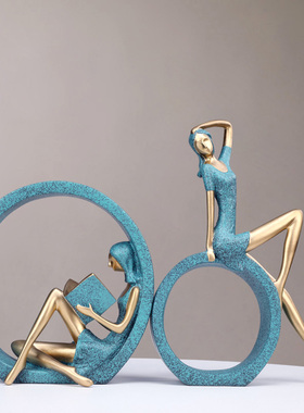 北欧现代简约轻奢工艺品艺术摆件家居客厅小装饰品展示柜酒柜摆设