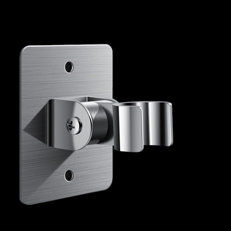 304不锈钢免打孔花洒支架底座万向调节免钉浴室软管喷头挂座淋浴