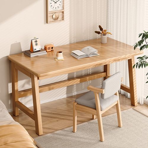实木书桌小户型学生家用台式学习写字桌简易桌子卧室电脑桌办公桌