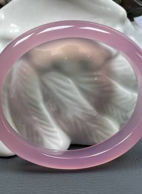 天然西安冰花芙蓉玉手镯椭圆形贵妃玉镯女款时尚细条蓝田玉髓手镯