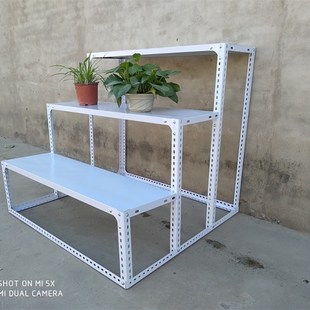 梯形货架台阶式花架鞋架超市角钢货架阳台家用展示架花店置物架