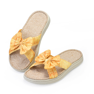 棉麻四季 硕牌亚麻拖鞋 春秋款 夏季 家居地板防Z滑舒适外 女2024新款