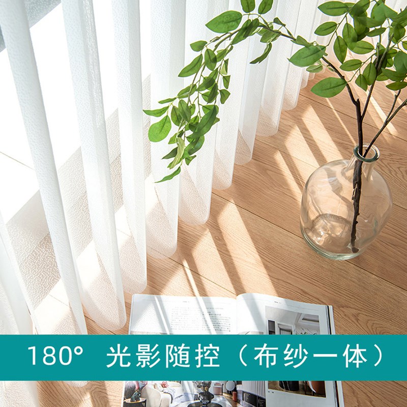 电动梦幻帘2023年新款居家客Ay厅阳台简约智能竖百叶窗帘遮光垂直