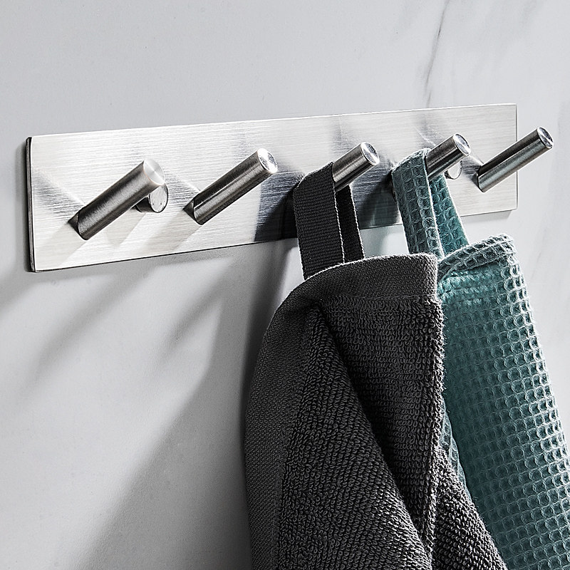 免打孔304不锈钢挂衣钩墙壁排钩卫生间浴室毛巾衣服玄关衣柜挂钩,家装主材,挂钩/挂衣钩,淘宝优惠券,粉丝福利购,淘宝优惠卷
