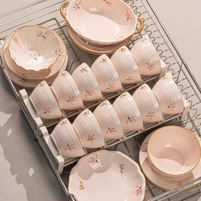 碗碟套装家用2025新款中式餐具景德镇高颜值陶瓷碗盘碗筷盘子乔迁