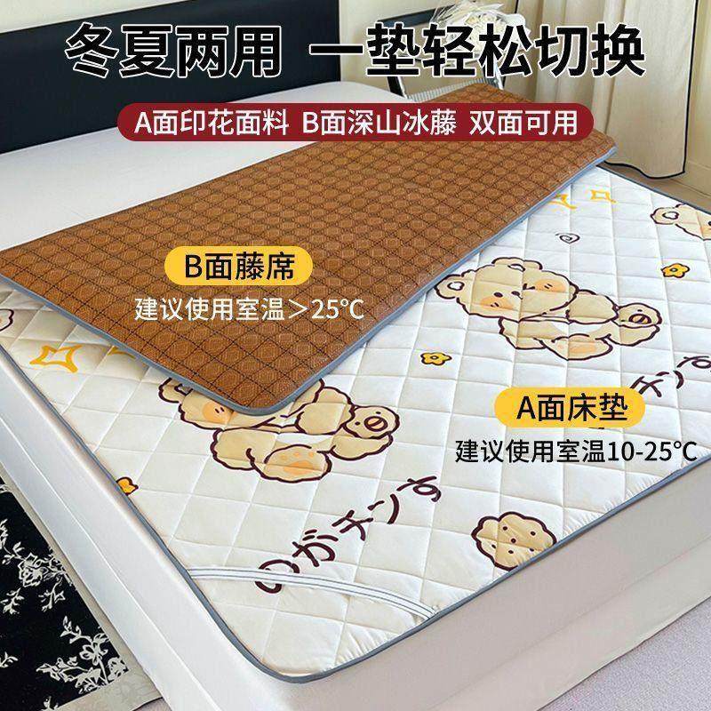 凉席床垫冬夏两用薄款软垫双面藤席夏季学生宿舍租房家用席子折叠,床上用品,藤席,淘宝优惠券,粉丝福利购,淘宝优惠卷