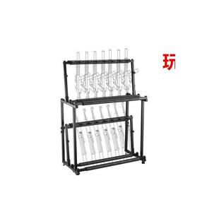 玩具发射器架枪架摆放金属架模型展示架落地收纳武器架立式架