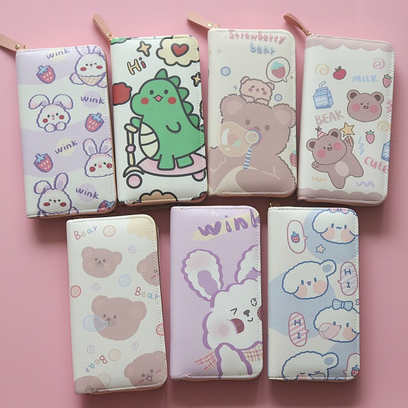 2023新款卡包男生小r学生卡通可爱女生男孩专用钱包长款拉链钱夹