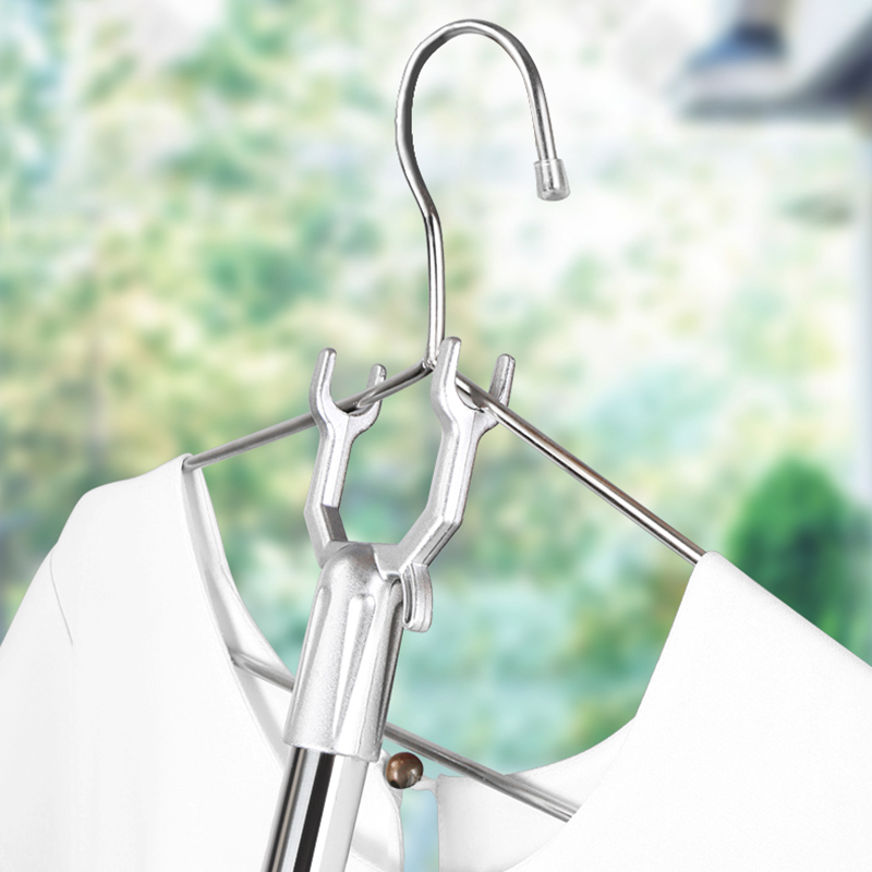 不锈钢撑衣杆家用晾衣杆凉衣服衣叉棍挑杆非伸缩晾衣丫叉一体撑杆