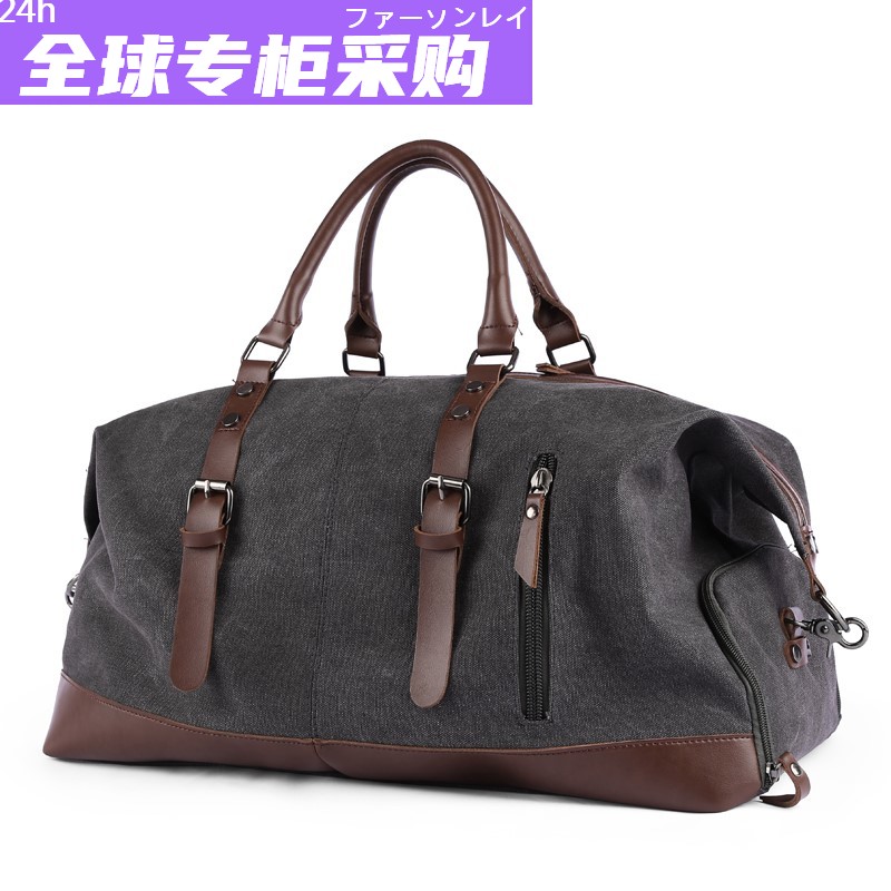 复古帆布男士手提袋潮流行李背包简约G出差大容量旅行包登机包男