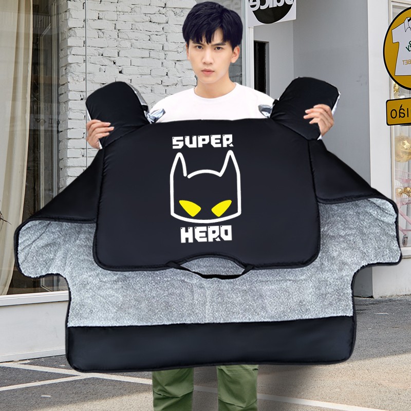 男士电动摩托车挡风被冬季双面加绒加厚电瓶车女秋冬款防寒防风水