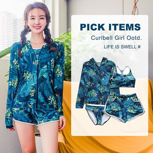 2024新款防晒泳衣女夏分体长袖潜水冲浪服速干显瘦保守温泉水母服