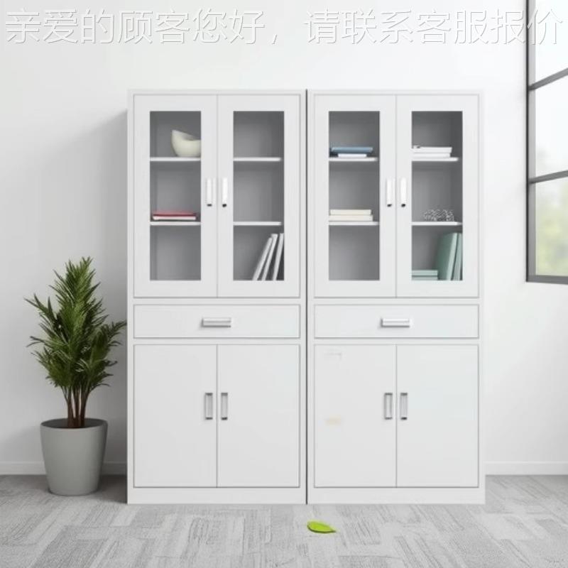 办公室文件柜BW02存钢制带铁皮柜二件斗抽屉文档案资料财务收纳储