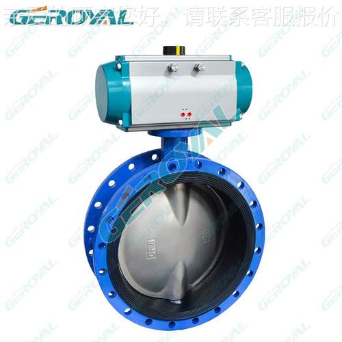 欧气518动法兰蝶厂阀D64软1X大口径 中线橡胶精密封气动蝶阀 阀门