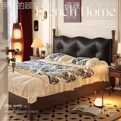 北欧古风木床15小双户型现代.p-t-0011.8人床式复古包主卧简法约