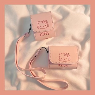hellokitty粉色适用airpodspro2保护套苹果耳机保护壳无线蓝牙皮质软壳airpods3盒二代三创意airpod耳机壳