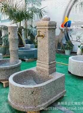 落青石手盆布洗池现代简约石头洗手盆家用小拖区别91772墅流水地