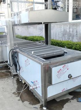 鱿鱼条油YVU炸鱿鱼丝上浆油炸流水线 全机自 动鱿丝加工配套鱼设