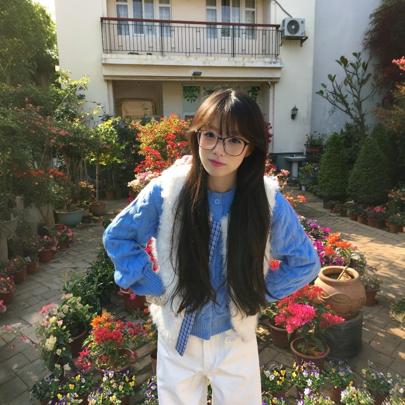 韩系学院风蓝色针织毛衣外套套装春季白色马甲女冬季氛围感两件套,女装/女士精品,时尚套装,淘宝优惠券,粉丝福利购,淘宝优惠卷