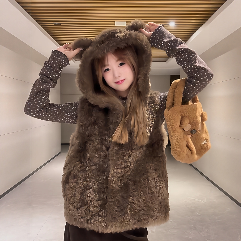 圣诞新年战袍小个子马甲女冬季