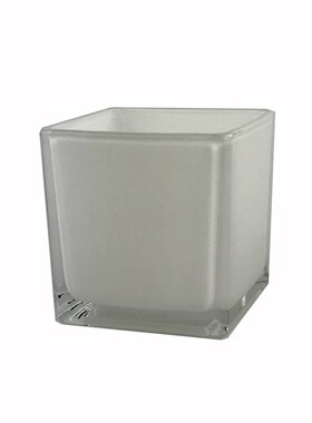 黑色白色正方形水培玻璃容器透明方缸水培铜钱草绿萝花盆小号包邮