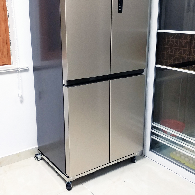 不锈钢双开门拖架卧式冰箱底座移动托盘置物架脚架可调底坐架类
