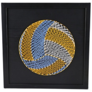 排球绕线画diy创意手工缠绕钉子画材料包男生生日礼品定制弦丝画