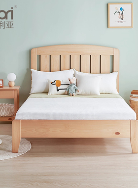 Boori爱丽丝实木儿童床男孩女孩公主床抽屉床双人床简约单人床