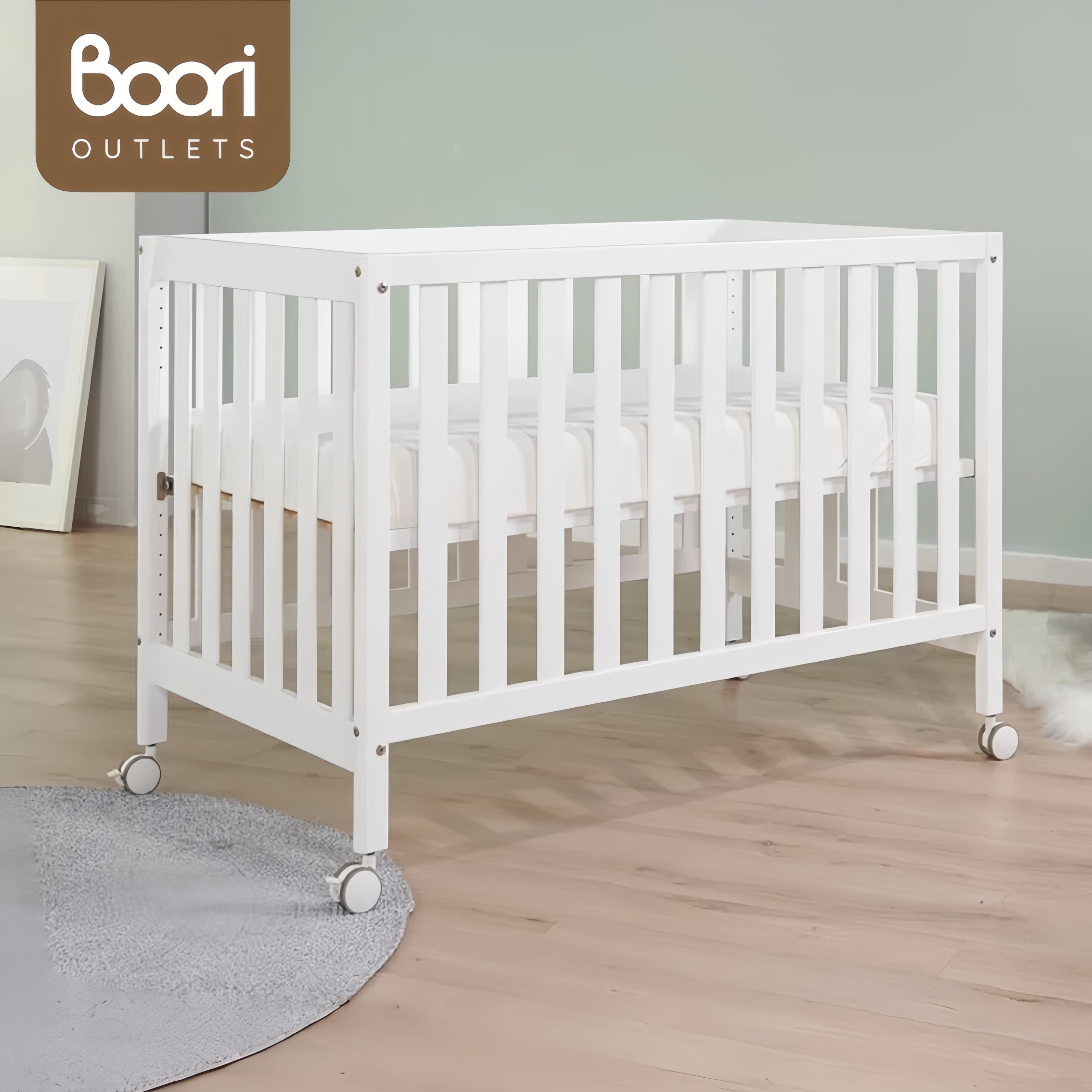 Boori新款实木婴儿床可移动拼接床宝宝床多功能儿童新生儿护栏床,住宅家具,婴儿床,淘宝优惠券,粉丝福利购,淘宝优惠卷