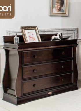 Boori实木多功能客厅卧室简约现代轻奢衣柜置物储物收纳三斗柜