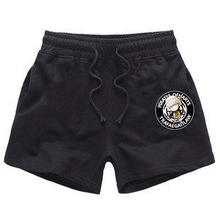 男健身纯棉夏季 弹力休闲跑步训练3运动裤 美式 男款 深蹲三分裤 短裤