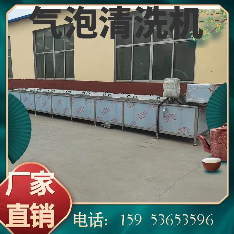 商用洗果果蔬清洗机气泡洗菜机机流水线风干净菜姜大清洗机全自动