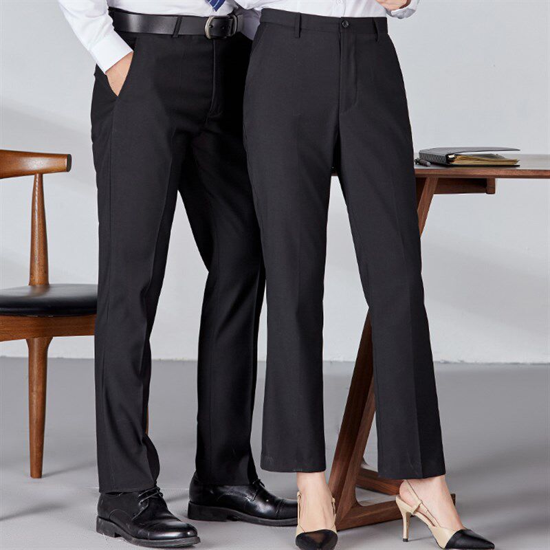 男女西裤商务青年酒店长裤子休闲裤免烫韩版修身职业西装裤子秋季