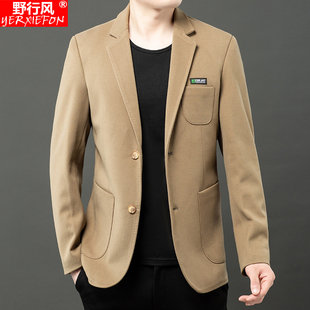 西服爸爸春装 中年男士 40岁商务休闲单西中老年男装 春秋款 外套 西装