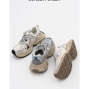 休闲运动鞋 落日森林2024新款 女时尚 子厚底老爹鞋 轻便百搭透气单鞋