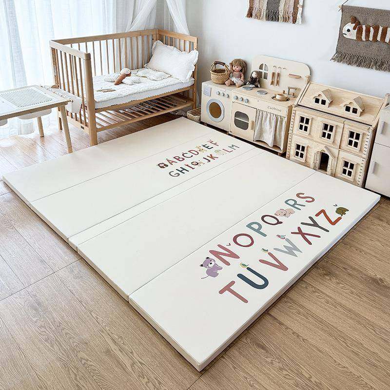 宝宝无缝爬行垫XPE加厚折叠4CM婴儿爬爬垫客厅儿童地垫