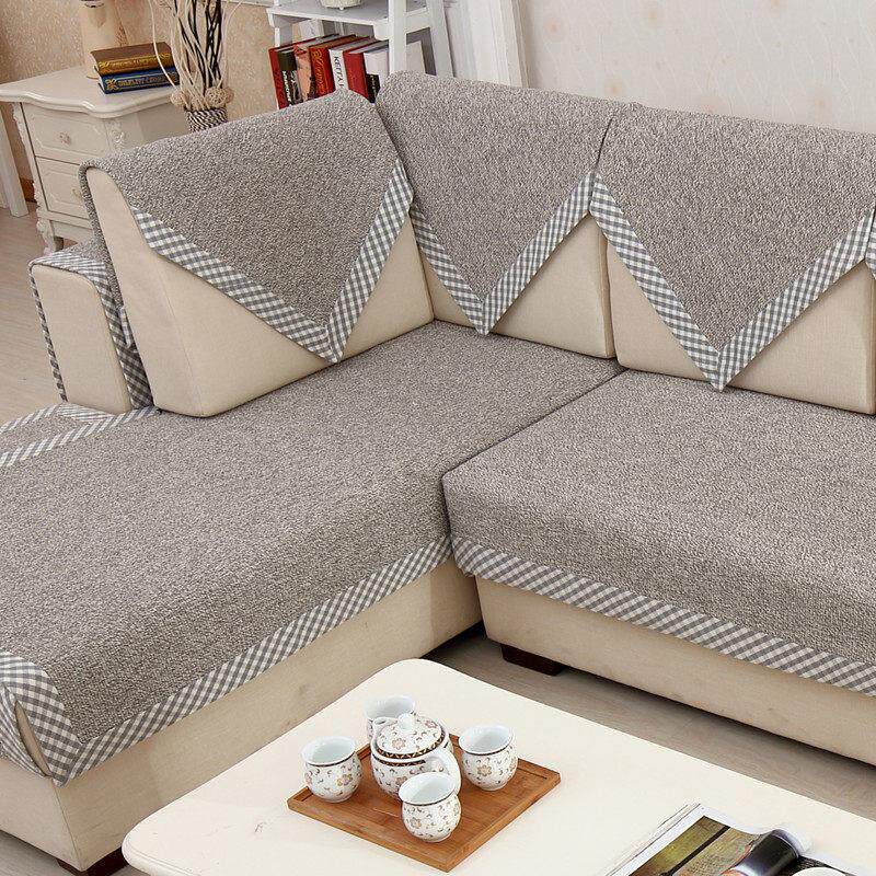 亚麻沙发垫靠背巾套罩加厚防滑四季通用布艺真皮棉麻简约现代客厅