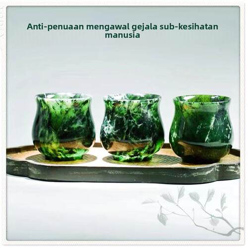 真玉纯玉杯子纯天然藏玉药王石贵妃杯玉酒杯改善水质天然玉石茶杯