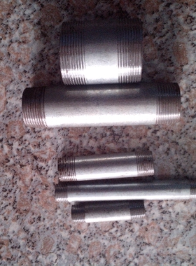 DN40无缝接头水管外丝80 100 150 200长圆外牙寸半镀锌内接促销