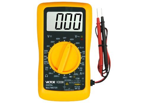 现货VC830M数字万用表直流电压600V直流电流200ma电阻2000kΩ