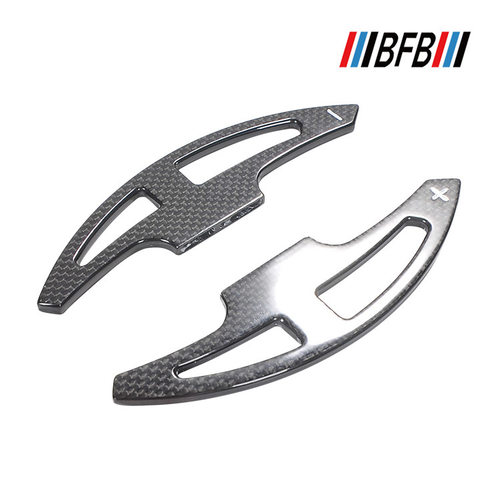 适用宝马E92M3/1M/X5MX6M改装Autotecknic碳纤平纹方向盘换挡拨片