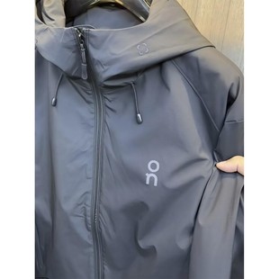 春秋户外夹克外套男款纯色简约休闲连帽冲锋衣防风运动时尚百搭